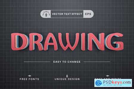 Drawing Easer - Editable Text Effect, Font Style