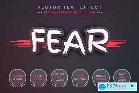 Blood Fear - Editable Text Effect, Font Style