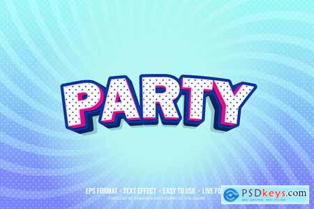 3D Text Effect Style Party