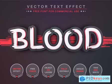Blood Fear - Editable Text Effect, Font Style