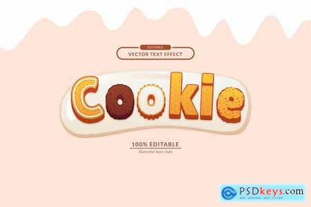Cookie Editable Text Effect