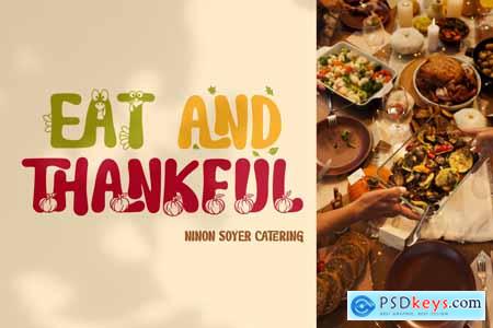 Joyful Turkey - Display Thanksgiving Font