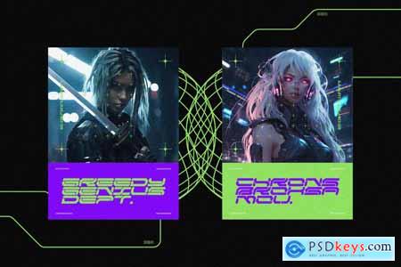 NCL Broesq - Cyberpunk Futuristic Tech Mecha Font
