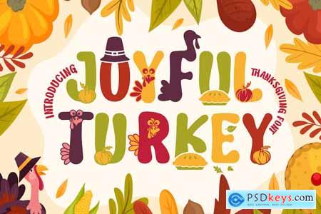 Joyful Turkey - Display Thanksgiving Font