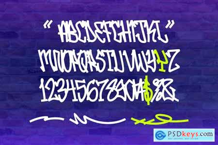 Zerosky - Urban Graffiti Font