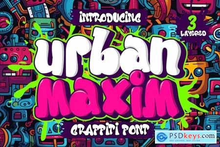 Urban Maxim - 3d Layered Graffiti Font