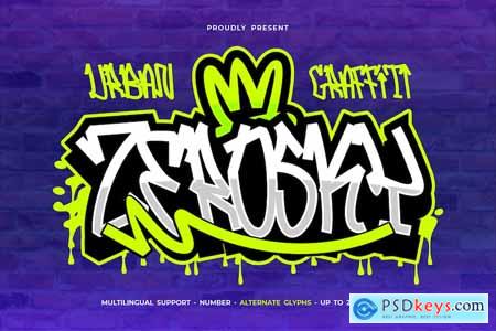 Zerosky - Urban Graffiti Font