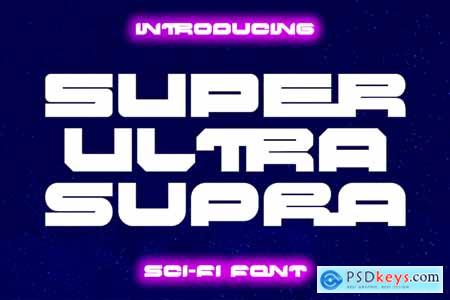 Super Ultra Supra - Futuristic Font