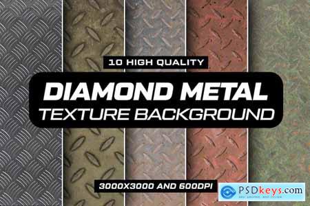10 Diamond Metal Texture Background