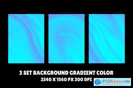 Gradient colorful set background wave