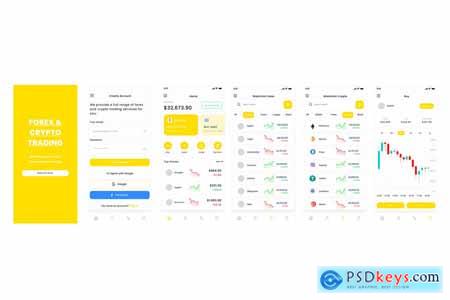 Cryptocurrency Trading & Forex Market App & Ui Kit