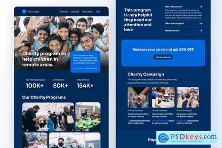 Charity Programs Email Newsletter Template-sketch