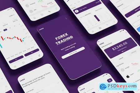 Trading in Forex & Stock Market Mobile App Ui Kit