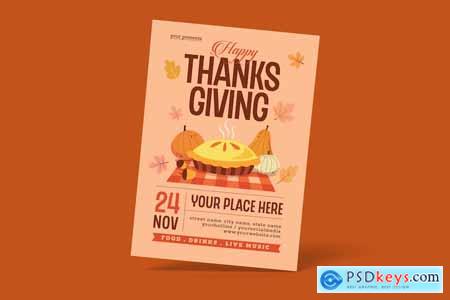 Thanksgiving Party Flyer QRNZBGK