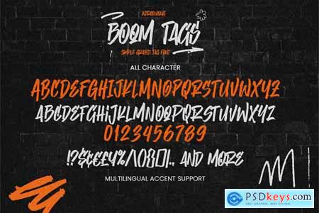 Boom Tags - Simple Graffiti Tag Font