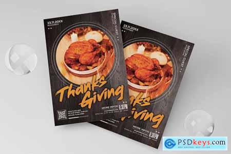 Thanksgiving Party Flyer 45PY7YB