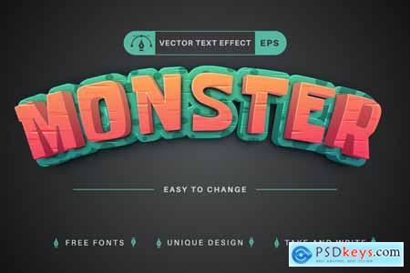 3D Zombie - Editable Text Effect, Font Style