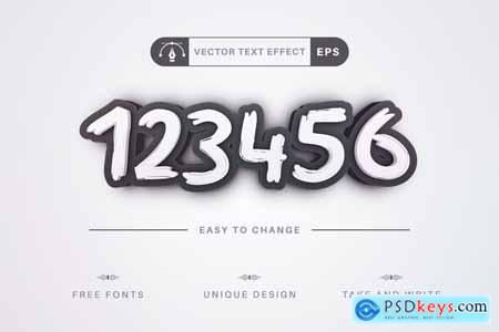 Finger Paint - Editable Text Effect, Font Style