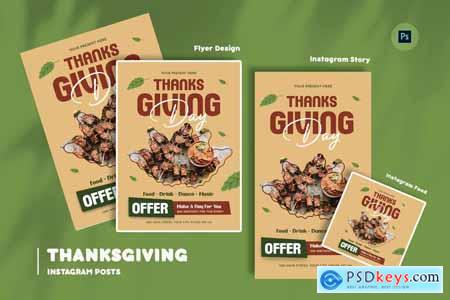 Club Thanksgiving Day Flyer Template