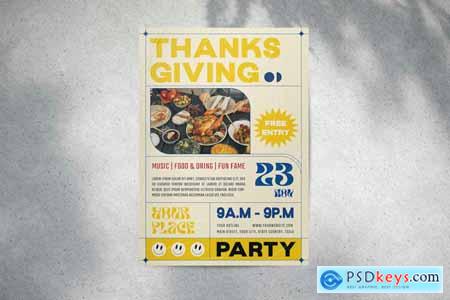 Thanksgiving Party Flyer VPMSS9W