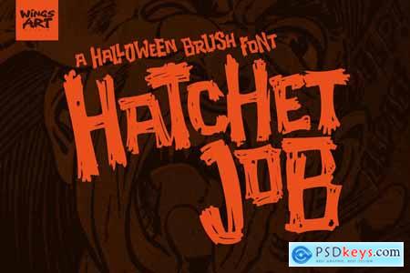 Hatchet Job - A Halloween Brush Font