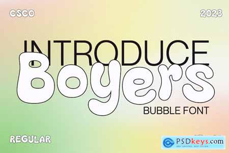 Boyers – Bubble Font