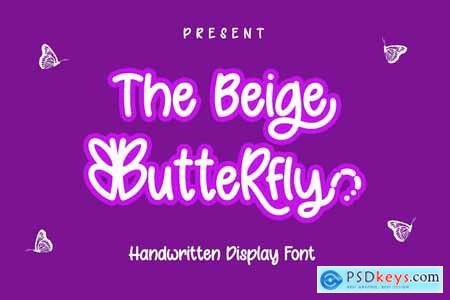 The Beige Butterfly - Handwritten Font