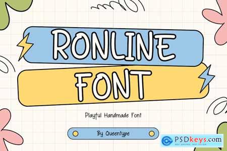 Ronline - Playful Handmade Font