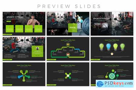 Dark Trendy Fitness PowerPoint Template