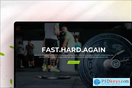 Dark Trendy Fitness PowerPoint Template