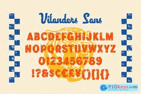Vilanders - Vintage Stamp Font