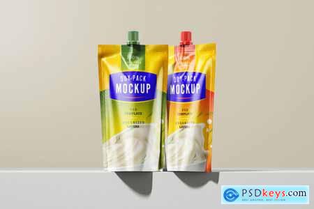 Doypack Standing Pouch Packaging Mockup Set