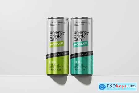 Energy Drink Can Mockup Set