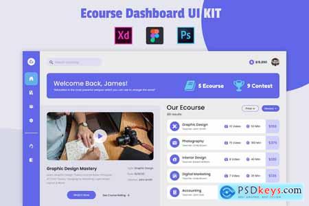 Ecourse Dashboard UI Kit 3