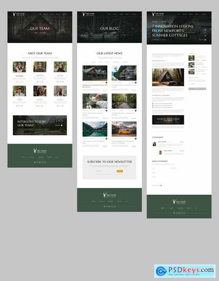 Camping Ground Website UI Template for Figma