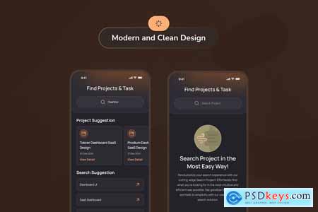 Cutiz - Search Project Dark Mode App UI