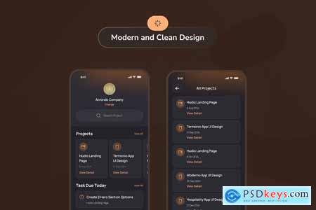Cutiz - Project Management Dark Mode App UI