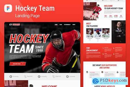 Hockey Team Landing Page Figma