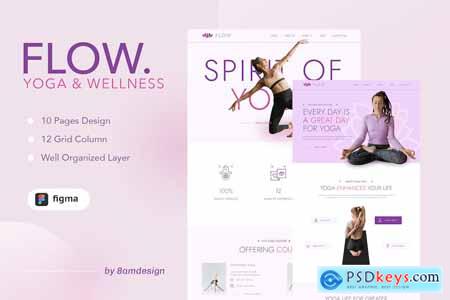 Yoga & Wellness Website UI Template for Figma