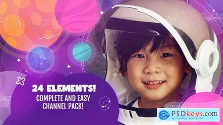 Kids Tv Streaming And Youtube Channel Pack Space Themed 49000302