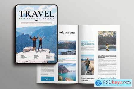 Travel Magazine Template JBYWNDK