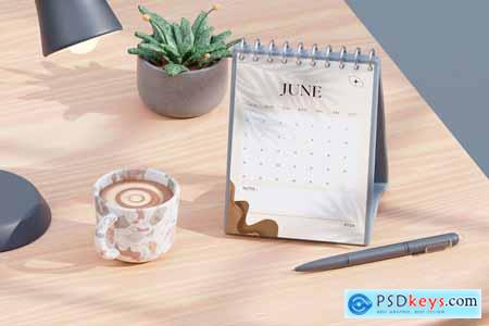 Vertical Desk Calendar Mockup