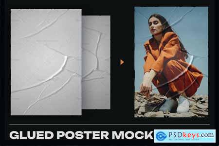 Glued Poster Mockups