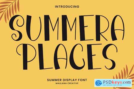 Summera Places Summer Display Font