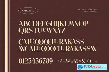 Calldera Elegant Ligature Serif Font Typeface