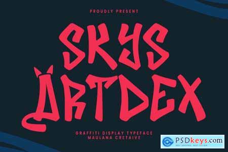 Skys Artdex Graffiti Display Font