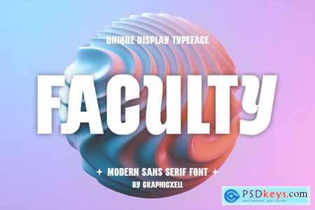 Faculty Modern and Unique Sans Serif Font Typeface