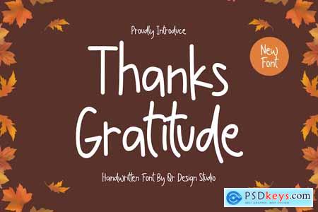 Thanks Gratitude - Thanksgiving Font