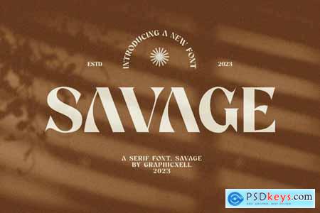 Savage Elegant Serif Font Typeface