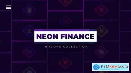 Neon Finance Icons Premiere Pro 48999577